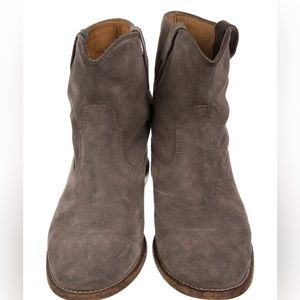 - Isabel Marant Etoile Moto Grey Suede Boots Sz 37